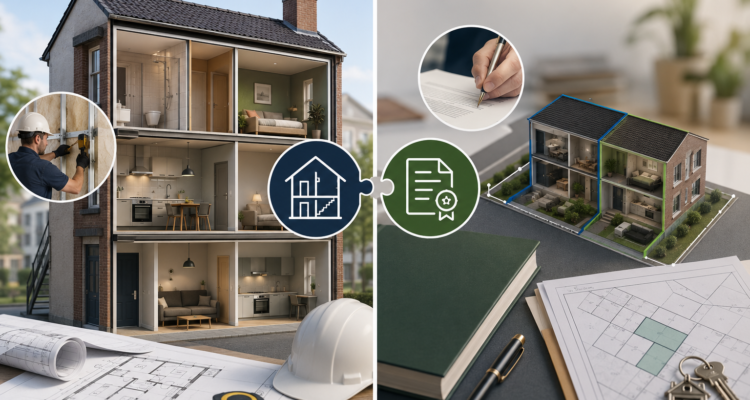 Bouwkundig vs kadastraal splitsen: wat is het verschil?